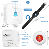 Système d'appel intelligent Daytech Wifi Tuya avec pagers, bouton d'alarme de panique au poignet, pager pour aidants et personnes âgées vivant seules