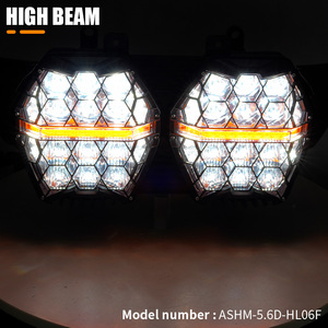 Faro LED de doble haz de 7 pulgadas con proyector de panal, mejora de lámpara para motocicleta <span class=keywords><strong>Harley</strong></span> <span class=keywords><strong>Davidson</strong></span> Road Glide 2015+ - Product Image 4