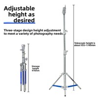 Trépied professionnel Meekeing MFA Series 1700f pour éclairage photo, pieds en acier inoxydable robustes, pour film et télévision, trépied épaissi