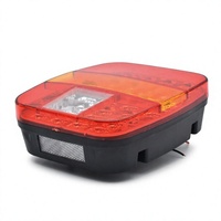 Feu arrière carré LED 12V bicolore rouge, nouveau, 5000 lumens, pour remorque et camion, destiné à la fabrication