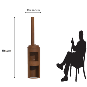 Suministros de jardín Altura ajustable Interior y exterior <span class=keywords><strong>Chimenea</strong></span> de madera Insertar Leña Negro <span class=keywords><strong>Chimenea</strong></span> Interior - Product Image 6