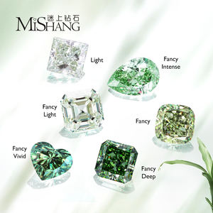 IGI認定グリーンラボダイヤモンドCVD HPHT VVS VS梨放射クッションエメラルドオーバルハート型ルースラボ成長ダイヤモンド - Product Image 3