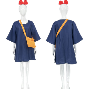 Costume de cosplay pour filles, petite <span class=keywords><strong>sorcière</strong></span> <span class=keywords><strong>Kiki</strong></span>, en polyester écologique, pour enfants, robe d'anime pour Halloween, scène - Product Image 6