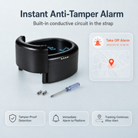 Bracelet de suivi de cheville personnalisé pour prisonniers, dispositif de suivi portable 4G LTE GPS avec longue autonomie, fourni par l'usine