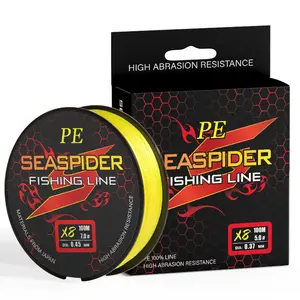 High Tenacity 100m 300m 500m 1000m 2000m long Multicolor deep sea fish line 8 strand braid x8 pe braided fishing line