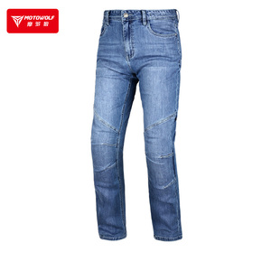 Pantalones de Motociclismo MOTOWOLF de Alta Elasticidad para Motocicleta, Jeans para Motocross con Protección CE - Product Image 1