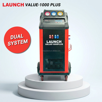 Mesin LAUNCH AC VALUE 1000PLUS Dual Refrigerant Recovery Recharge Machine R134a R1234yf Stasiun Servis AC Mobil Otomatis