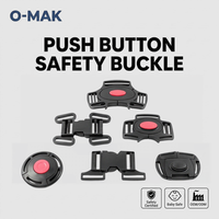 Boucle de sécurité multidirectionnelle en plastique POM pour poussette, siège auto, porte-animaux, largeur intérieure 26 mm, OEM disponible
