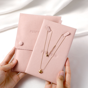 Caja de Joyería Magnética de Cartón Ecológica con Logotipo Personalizado del Fabricante, con Bolsa de Microfibra con Cierre a Presión para Collares y Colgantes de Boda - Product Image 5