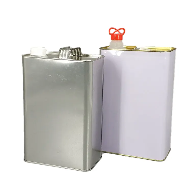 3L/4L/5L dikdörtgen metal kutu gıda kare sınıf zeytinyağı kutular boş teneke kutular motor yağı kutuları için kullanılır