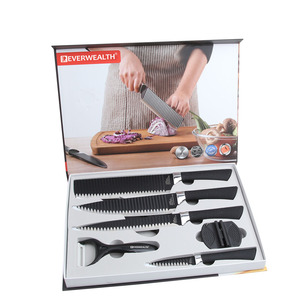 EVERWEALTH Set di Coltelli in Acciaio Inossidabile con Confezione Regalo, Vendita Calda: Coltello da Macellaio/<span class=keywords><strong>Chef</strong></span>/da Disosso/da Sbucciare - Product Image 3