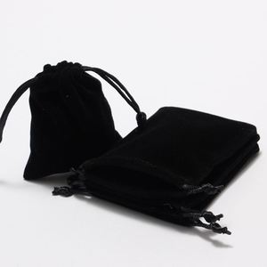Sac en velours à cordon personnalisé avec logo, 9*12cm, emballage cadeau pour bijoux, vente chaude, emballage doré - Product Image 1
