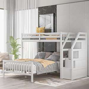 Dormitorio multifuncional Cama de dos pisos Muebles de madera modernos Litera para niños con almacenamiento - Product Image 4