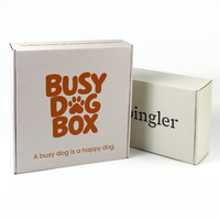 Boîte en carton ondulé personnalisée avec logo de dessin animé en une seule couleur, boîte à courrier blanche personnalisée pour l'expédition et l'emballage de jouets, de friandises pour animaux de compagnie