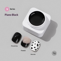 QSHY 2026 Nouveau Gel à Ongles Professionnel Noir et Blanc Français DIY Longue Durée Haute Saturation Sans Raccords 5g Nail Art Non Toxique en Pot