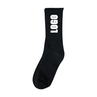 Quantité de commande quantité minimale de commande d'usine pour concevoir votre propre jacquard brodé à la mode Chaussettes en coton pour hommes avec logo personnalisé