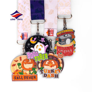 Medallas Personalizadas Longzhiyu 20Y, Medalla Deportiva de Aleación de Zinc en Blanco para Maratón, Baloncesto, Fútbol, con Cinta - Product Image 2