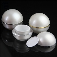Conteneurs cosmétiques vides de luxe Pot de crème en forme de boule 50g Pot Cossmetic noir en plastique 50ml
