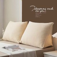 Coussin triangulaire en stock pour dossier de lit, chaise de bureau, canapé, soutien lombaire, tatami, avec housse amovible