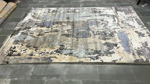 Luxe Marocain Rétro Vintage Moderne Bambou Soie Peluche 9x12 Pouces À La Main Jacquard Tressé Tapis Plat Armure Lavable Tapis - Product Image 4