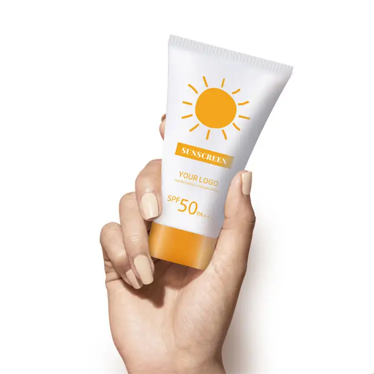 Manufacturer private label Sunscreen 2 in 1 skin care SPF 50 sunscreen with hyaluronic acid