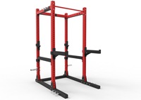 Máquina Smith 3x3, Jaula de Entrenamiento Funcional, Power Rack con Plataforma