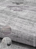Tapis moderne en polyester abstrait de 10 mm, salon, luxe léger, sensation haut de gamme, vintage, lavable, noir
