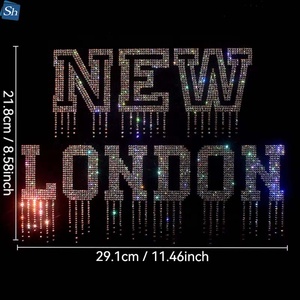 Motif thermocollant en strass '<span class=keywords><strong>Bonjour</strong></span> 2026' pour le Nouvel An 2026, idéal pour la décoration de vêtements de fête du Réveillon et le DIY - Product Image 2