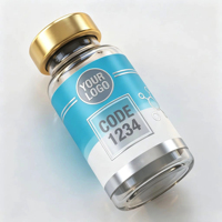 Autocollants holographiques thermosensibles personnalisés OEM, étiquettes adhésives imperméables et résistantes aux rayures pour flacons en verre cosmétique de 3 ml et 10 ml
