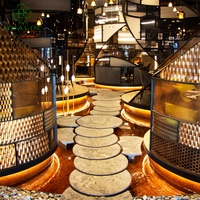 HUALIN Design d'intérieur 3D pour restaurants ; Mobilier de restaurant sur mesure et matériaux décoratifs directement de l'usine