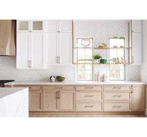 2024 dorene sang trọng Shaker cửa màu trắng rắn gỗ sồi hiện đại tùy chỉnh thiết kế tủ Modular tủ bếp - Product Image 3