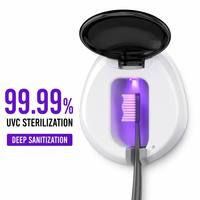 Stérilisateur de brosse à dents portable rechargeable UVC en gros, boîte de désinfection UV pour voyage et maison, en plastique