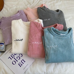 <span class=keywords><strong>Pijamas</strong></span> de Invierno para Mujer, Estilo Vintage, Cintura Elástica, Forro Polar Coral Sólido, Grueso y Cálido, para el Hogar - Product Image 3