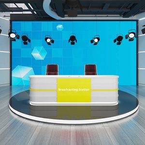 Tavolo di trasmissione di Design moderno luce a LED per la scuola per lo Studio di notizie dal vivo intervista il ricevimento di classe di formazione elocuzione per bambini - Product Image 4