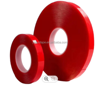 Cinta de espuma acrílica transparente de película roja cinta de doble cara cinta adhesiva de espuma impermeable de doble cara