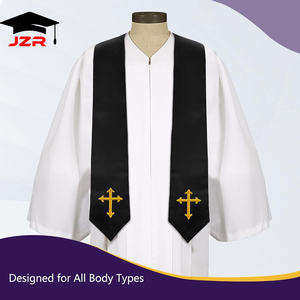 Estola de Coro Bordada con Cruz para Clérigos, Tela de Poliéster de 60'' y 72'', para Graduación Escolar, con Logotipo Personalizado - Product Image 3