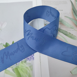 <span class=keywords><strong>Nastro</strong></span> Grosgrain Morbido di Lusso Personalizzato con Stampa a Rilievo 3D e Logo per Decorazioni Regalo, Compleanno, Natale, Feste ed Eventi - Product Image 2