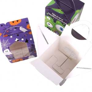 Halloween <b>Candy</b> <b>Boxes</b>, Dessert <b>Boxes</b> with Windows, Used for Cakes, Donuts, <b>Candies</b>, Pies, and Party Paper <b>Boxes</b> - Product Image 2