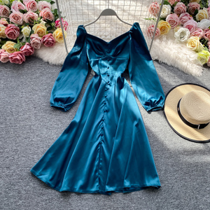 knee length sheath wedding dress Close-fitting Lace Short Wedding Dress with Long Sleeves – loveangeldress main image 0