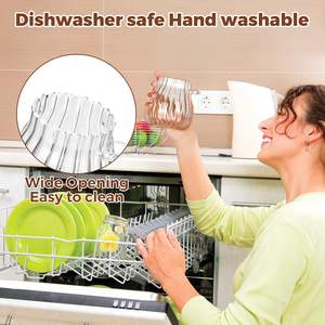 Recipiente de azúcar de 350ml con tapa y cuchara de bambú, azucarero de 11oz, tarro de cristal, accesorios para barra de café, lata de café, Decoración de cocina - Product Image 4