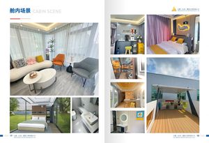 2025 làm sẵn Kết Cấu Thép mô-đun nhà ở không thấm nước viên nang <span class=keywords><strong>container</strong></span> không gian thương mại Nhà Màu Xanh Lá cây làm biệt thự văn phòng - Product Image 4