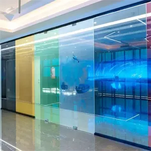 Customized Colorful PDLC Film Smart Glass Switchable Privacy Decoration Eva Film Tempered Laminated Glass