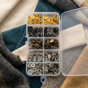 50 ensembles de boutons-pression en laiton de qualité supérieure, 5 couleurs différentes, couleurs mélangées, service de personnalisation OEM ODM disponible - Product Image 3