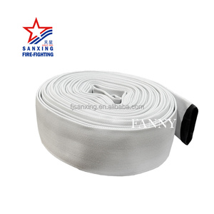 Fire <strong>hose</strong> high-strength polyester yarn jacket <strong>rubber</strong> lining canvas <strong>hose</strong> 63mm30m high pressure wear resistant supply Indian RRL - Product Image 2