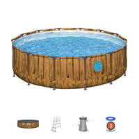 Großer PVC-Rundpool für den Außenbereich, oberirdisch, für Kinder und Erwachsene