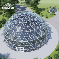 5m 20m Préfabriqué Autonome Cadre En Aluminium Verre Incurvé Solaires Maisons 4 Saisons Dôme Sunroom À Vendre