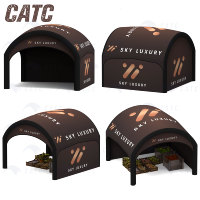 Tente tunnel gonflable ignifuge CATC pour événements extérieurs, abri pour voitures, avec taille et couleur personnalisables