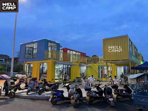 Nhà Máy Cung Cấp Trực Tiếp Gói Phẳng Container Trung Tâm Mua Sắm Prefab Nhà Container Cửa Hàng Chợ Prefab Cửa Hàng Cà Phê Với Giá Rẻ Hơn - Product Image 2