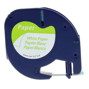 ORISON Mejor Precio Cinta de Etiquetas de Papel <span class=keywords><strong>DYMO</strong></span> LT 91200 de 12 mm de Ancho Compatible con <span class=keywords><strong>Impresora</strong></span> <span class=keywords><strong>DYMO</strong></span> <span class=keywords><strong>Letratag</strong></span> - Product Image 1