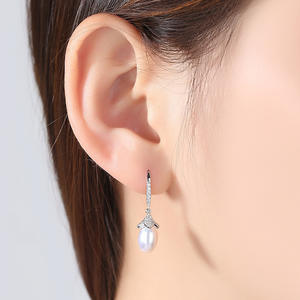 Collar de Perlas de Agua Dulce de 9-9.5mm con Circonitas, Plata de Ley S925, Joyería de Alta Calidad para Mujer, Venta al por Mayor - Product Image 2